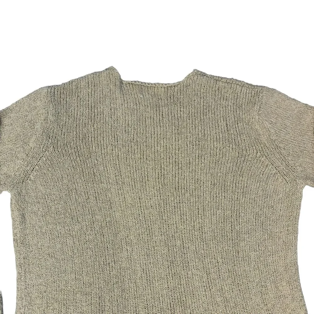 Zara Man New York Edition Men's L Taupe Distressed Knit Grunge Sweater